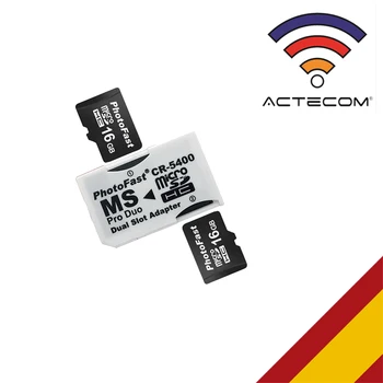 

ACTECOM ADAPTADOR DOBLE TARJETAS MICRO SD/ MICROSD A PSP MEMORY STICK PRO DUO