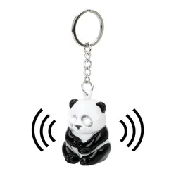 Симпатичные панды кольцо для ключей с фонариком и звуковой брелок для ключей оригинальный брелок подарок на день рождения автомобиль