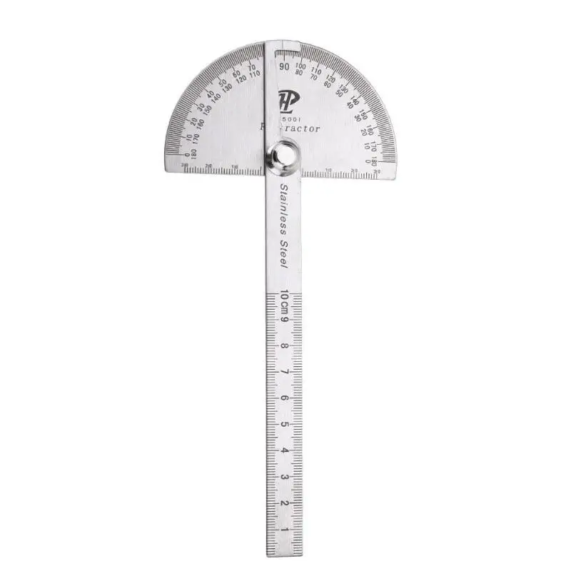 

Stainless Steel 180 degree Protractor Angle Finder Rotary Measuring Ruler