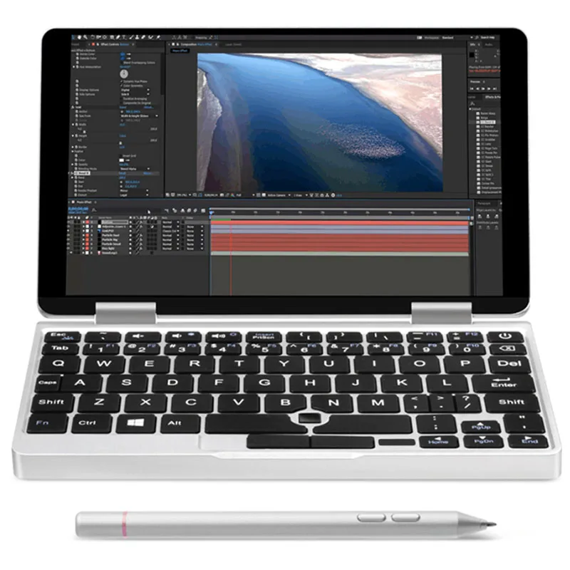 One Netbook One Mix 2S Notebook 7'' Windows 10.1 Intel Core M3-8100Y 3.4GHz 8GB DDR3 256GB PCIE SSD Dual WiFi Type-C Micro HDMI
