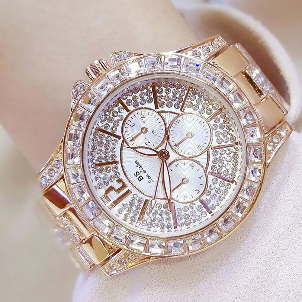 Стильные женские кварцевые часы со стразами повседневные наручные часы для дам женские часы Элегантные наручные часы