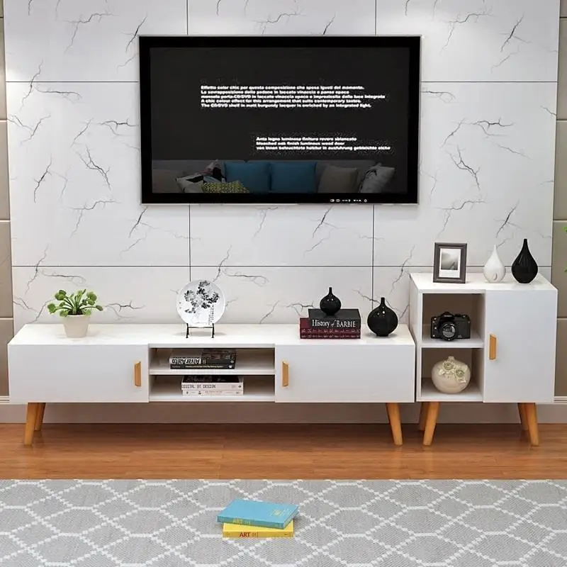 Bureau Standaard Ecran Plat Modern Entertainment Center Nordic Wood Living Room Furniture Mueble Meuble Monitor Tv Stand