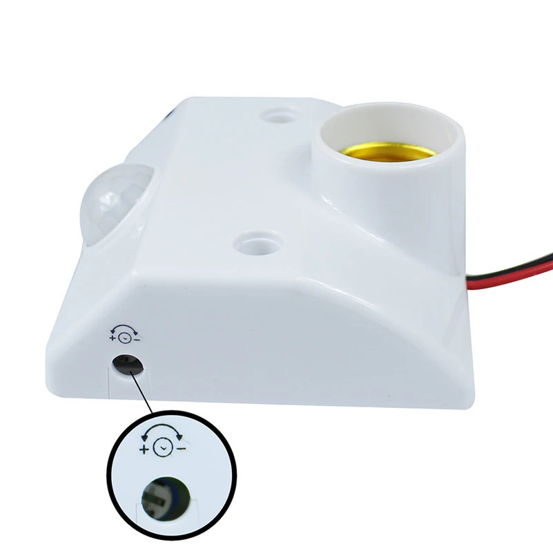 

1pcs AC170V-250V Base Automatic Body Infrared IR Sensor PIR Motion Detector Holder Socket for indoor LED Bulb Light @