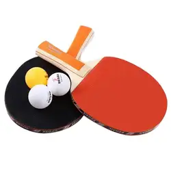 Regail ракетка для настольного тенниса Набор для настольного тенниса-два настольный теннис ракетки и настольный теннис красный + оранжевый