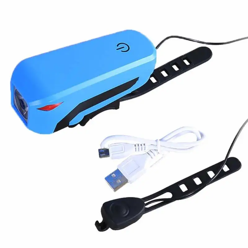 Best USB Rechargeable Waterproof LED Bicycle Front Light with Electric Horn Bell 4
