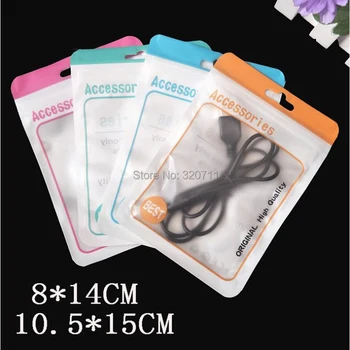 

Best Accessories Zipper Zip Lock Plastic Bag Pouch for iphone Xs 8 7 6S USB Cable Opp Bag With Hang Hole for Samsung Line CPAM
