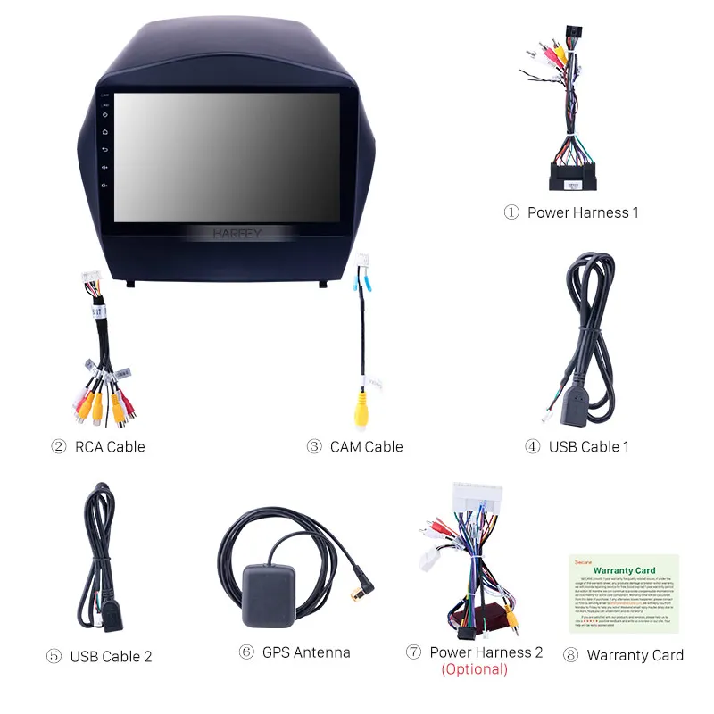Flash Deal Harfey Android 9.0/8.1 9" 2Din GPS Car Radio For 2009-2011 2012 2013 2014 2015 Hyundai IX35 3G Wifi Multimedia Player 3