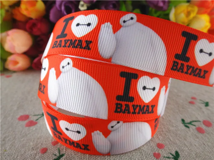 

15050349, 7/8'' (22mm) 10 yards printed grosgrain ribbons cartoon characters ribbon hair accessories