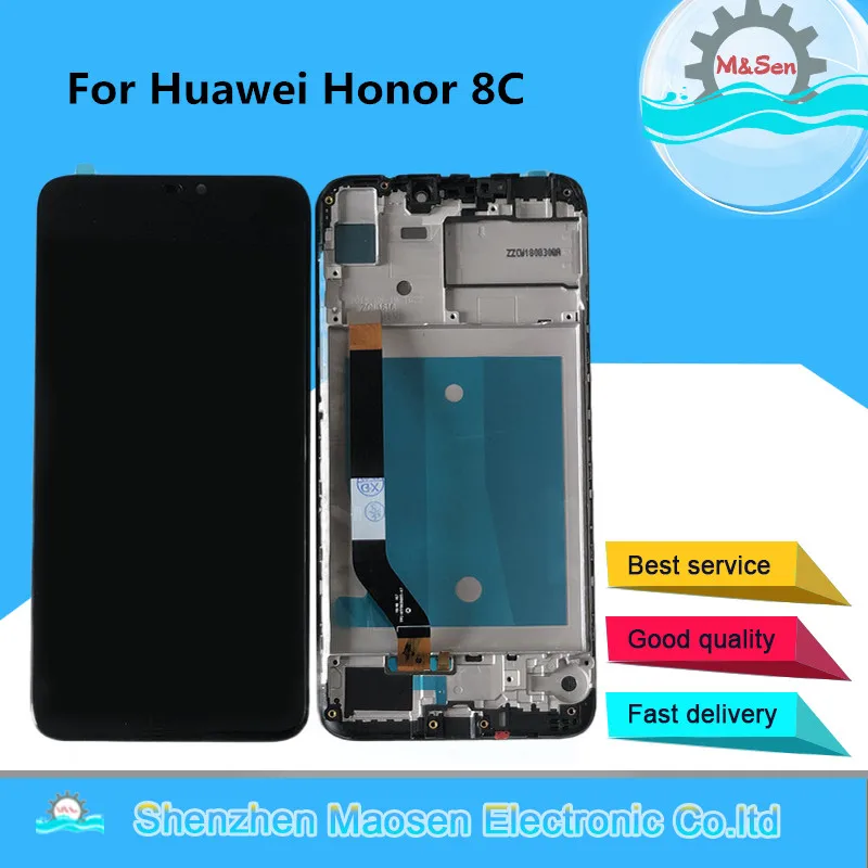 Цена Оригинальный M Sen для huawei Honor 8C BKK AL10 ЖК дисплей с рамкой + сенсорная панель дигитайзер для Honor 8C BKK L21 ЖК рамка