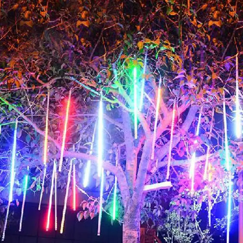30 см 144 светодио дный свет eteor ливень 8 Трубы снегопад дерево сад ЕС Рождественские огни Luces светодио дный Decoracion дерево фары Luces подарок