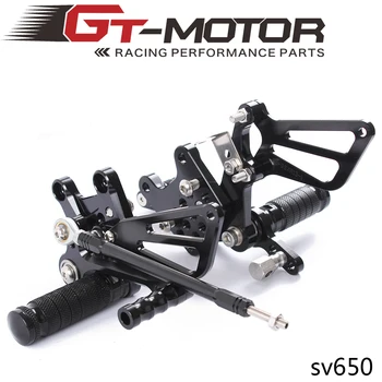 

Full CNC Aluminum Motorcycle Adjustable Rearsets Rear Sets Foot Pegs For Suzuki GSXR 600/750 97-05 GSXR1000 01-04 SV650/S