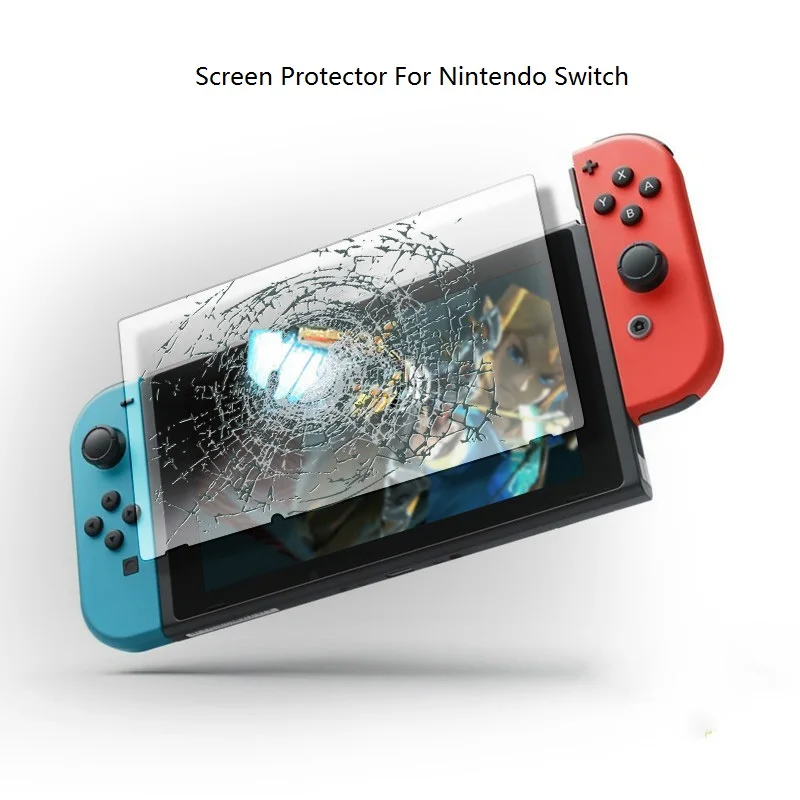 

9H Tempered Glass Screen Protector For Nintend Switch With Kraft Paper Box Protective Film Cover For Nintendo Switch NS Console