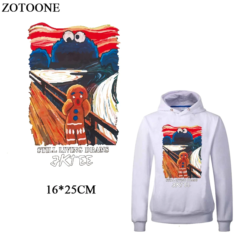 

ZOTOONE Scream Patch Iron On Letter Patches For Clothing Heat Transfer Vinyl Applique A-level Washable Stickers Thermal Press E