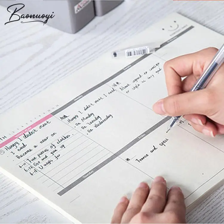 A4 Desk Working Planner Memo Pad Note Book Planners 60 Sheets Daily