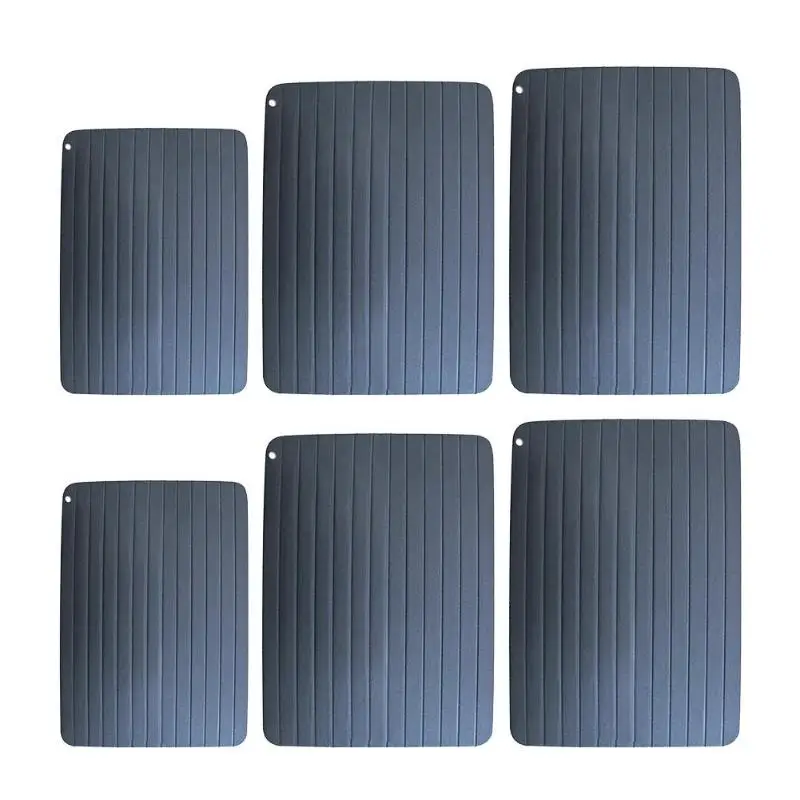 Rectangle Fast Defrost Tray Thaw Frozen Food Meat Fruit Quick Defrosting Plate Board Kitchen Gadget Tools with Silicone Pads