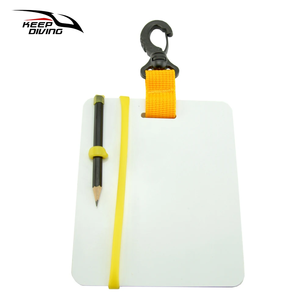 

Keep Diving Underwater Writing Slate Diving Wordpad Gear Board With Swivel Clip And Pencil For Water Sports Diving Swimming