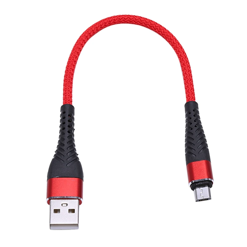 

0.2M USB Cable Android Charger Data Cable, Micro-USB Fish Tail Braided Durable Cable Data Fast Charging for Android Phone