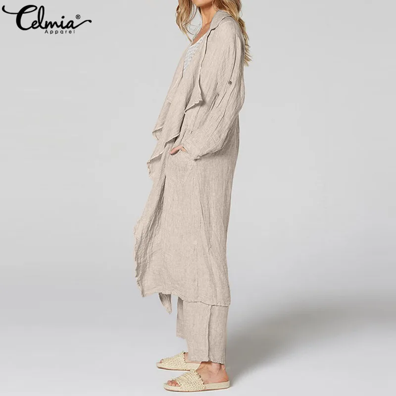 Oversized Tops Celmia Women Vintage Kimono Cardigan 2019 Summer Blouse Long Sleeve Casual Loose Long Shirts Solid Beach Shawl