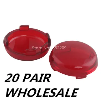 

10 PAIR WHOLESALE Motorcycle Red Lens Cover Turn Signals Lights Fits For Harley Dyna Softail Sportster Models 1986-2015