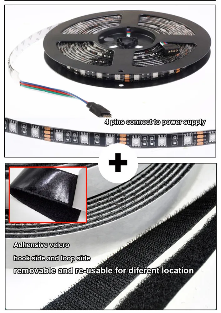 Светодиодная лента rgb 5 в usb 5050 3 17 24 44 ключа водонепроницаемый ip65 светильник для ТВ