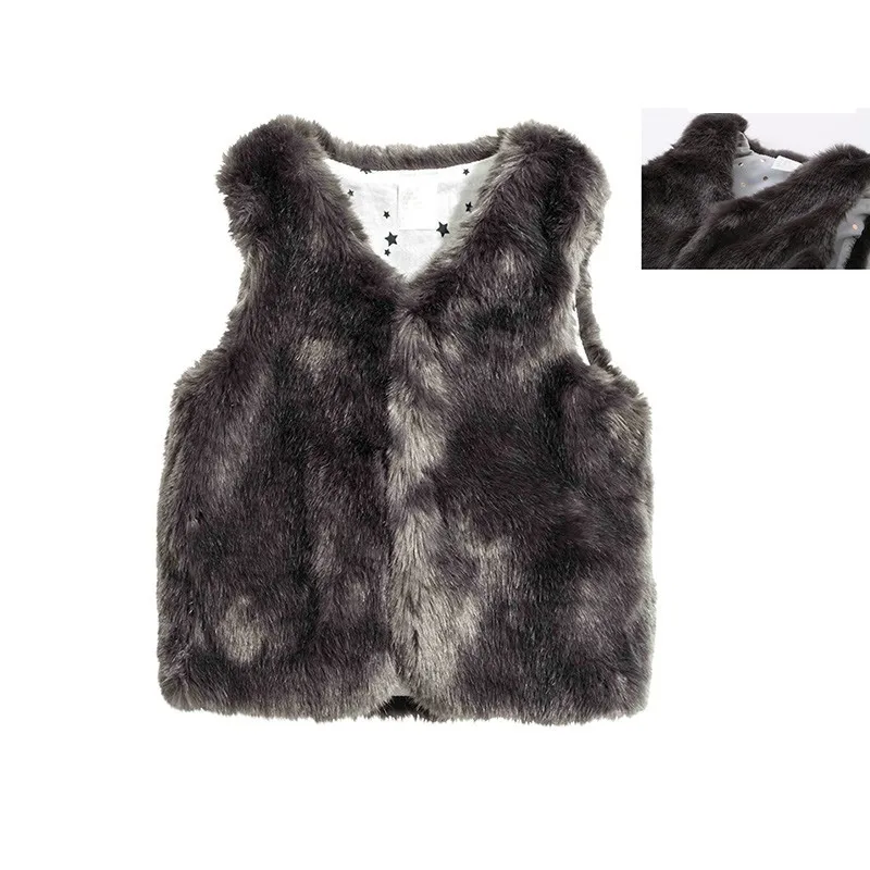 Luxury Winter Kid Clothes For Girl Children Synthetic Leather Warm Coat Toddler Girl Fur Vest Sleeveless Jacket For Children Luxury Winter Kid Clothes For Girl Children Synthetic Leather Warm Coat Toddler Girl Fur Vest Sleeveless Jacket For Children