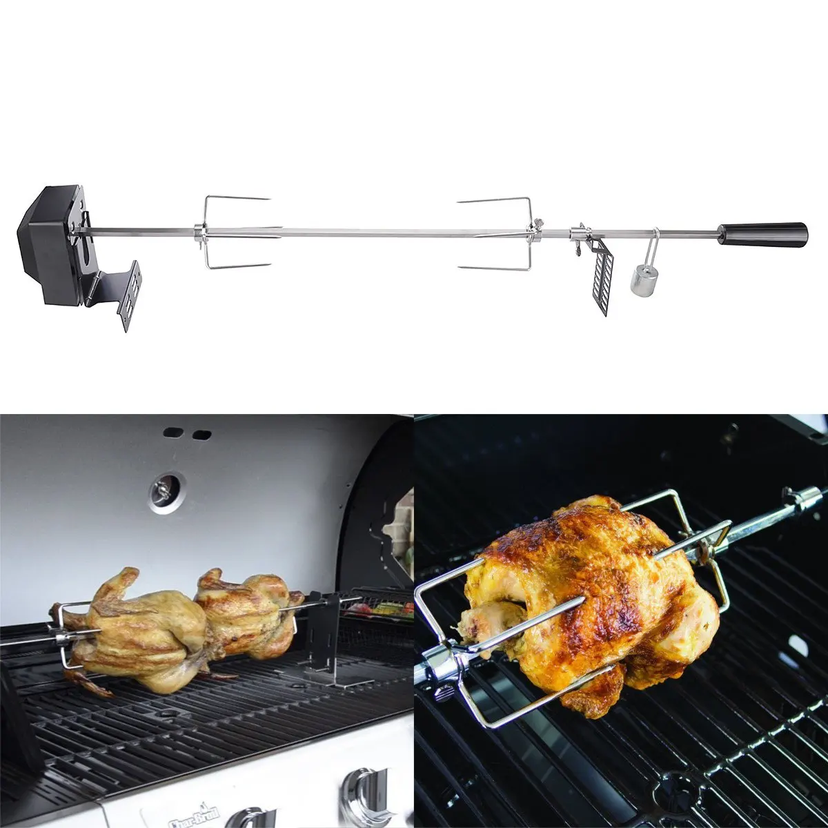 Outdoor Electric Automatic BBQ Grill Rotisserie BBQ Motor Roast Branch