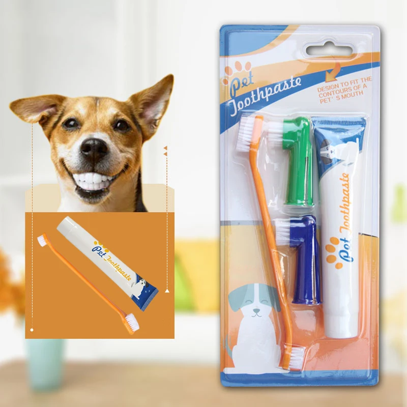 Toothbrush Dog Oral Care Toothpaste Cat Dental Grooming Pet Teeth