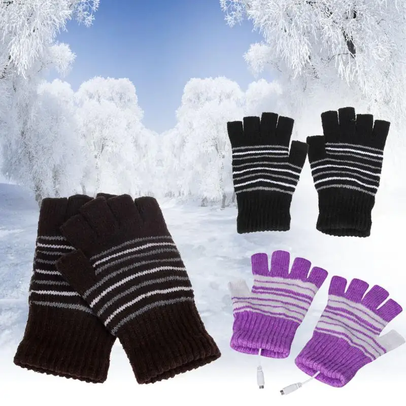 

5V USB Powered Heating Heated Winter Hand Warmer Gloves Washable