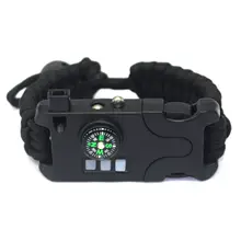 Плетеный браслет для мужчин, Паракорд, браслет для выживания, открытый, для кемпинга, спасательный, аварийный, веревка, браслеты, браслет