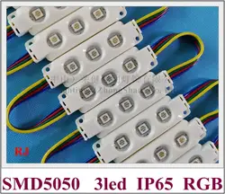 Светодиодный модуль для знак объемных букв инъекций RGB SMD 5050 DC12V 0,72 W 3 светодиодный 68 мм * 20 мм RONGJIAN (RJ) для нас Азии и России