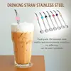 Stainless Steel Drinking Straw Spoon Tea Filter Yerba Mate Tea Straws Bombilla Gourd Reusable Coffee Tea Tools Bar Accessories ► Photo 3/6