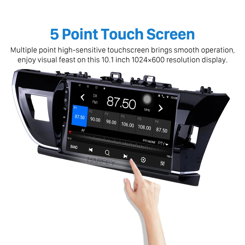 Clearance Harfey car multimedia player 10.1" Radio GPS Navigation System For 2014 Toyota Corolla RHD Bluetooth Support SWC 3G WiFi Carplay 2