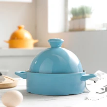 Марокканская Tajine керамическая сковорода с эмалью, жаровня с открытым огнем, высокотемпературная газовая плита, кастрюля для тушения, рисовое смешивание, сковорода