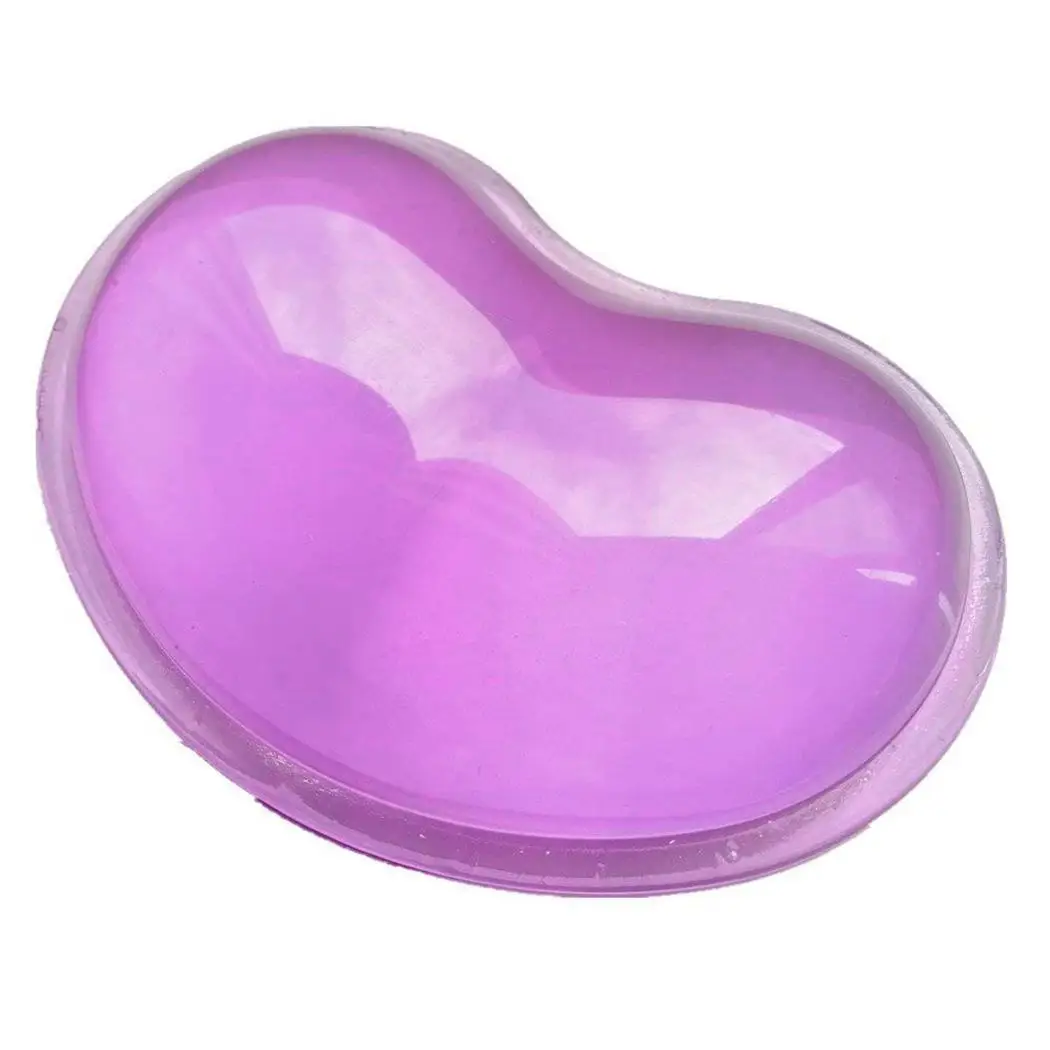 

Silicone Gel Wrist Rest Cushion Heart-shaped Home, Office Solid Ergonomic Mouse Pad Hand Pillow