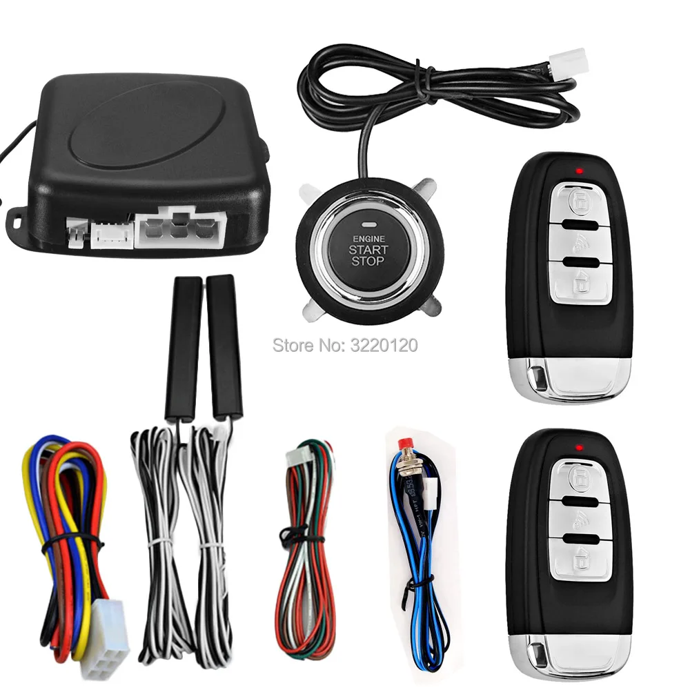 

New Engine start stop button CHADWICK 886 Keyless Entry system push button Remote Control car alarm Anti-theft Burglar Alarm 12V