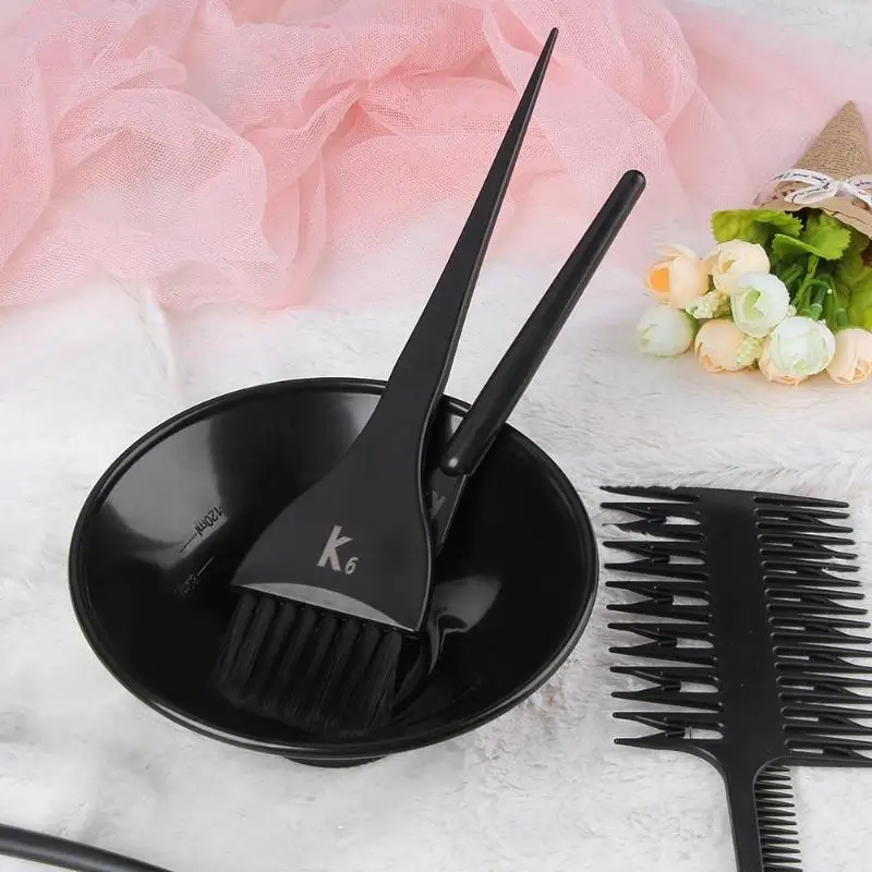 High Quality 6pcs Hair Dye Tool Kit Salon Hair Coloring Bowl Hair Color Cream Mixer Hair Color Brush Comb Hairdressing Set High Quality 6pcs Hair Dye Tool Kit Salon Hair Coloring Bowl Hair Color Cream Mixer Hair Color Brush Comb Hairdressing Set