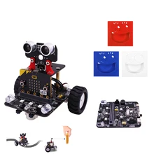 Модифицирующий Графический программируемый высокотехнологичный робот-автомобиль, модуль отслеживания игрушек, плата расширения, силиконовый защитный чехол для Micro: bit
