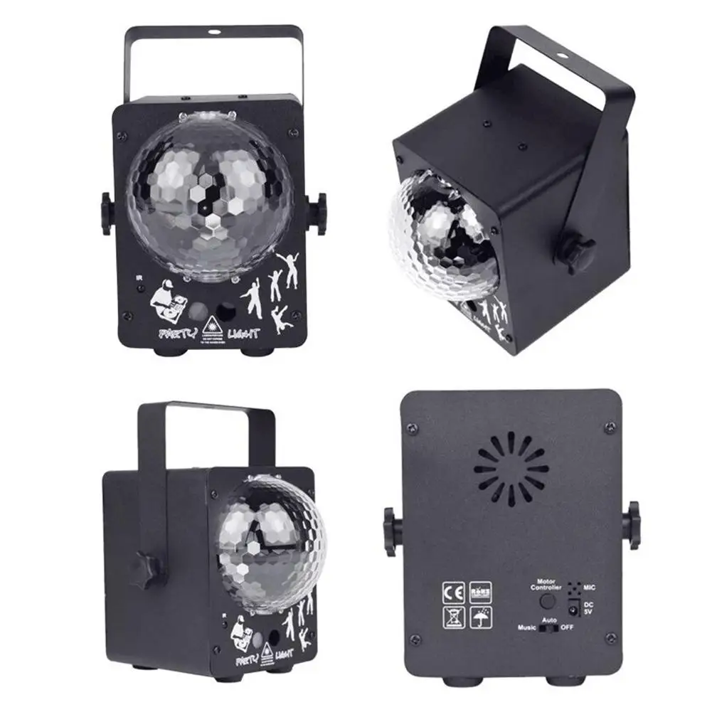 

LED Stage Light Projector Light 60 Patterns Voice Control Magic Ball Lamp For Halls Discos Bars Party Family Gatherings Karaoke