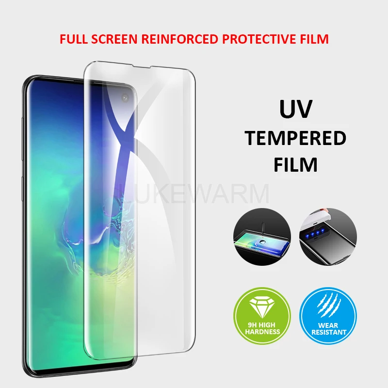 

UV Tempered Glass For Samsung Note 9 8 S9 S8 S7 Edge 5D Full Liquid Glue Screen Protector For Samsung Galaxy S10 S8 S9 Plus S10e