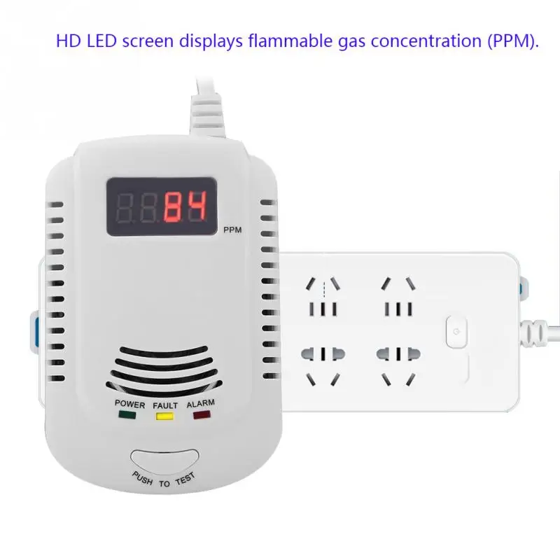 

Intelligent Voice Alarm Combustible Gas Dectector LPC Coal Gas Leak Analyzer Accurate Detection 90-220V