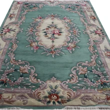 Savonnerie толстый и плюшевый ковер, вышивка, Квадратный Ковер для дома, классический вязаный, Натуральная овечья шерсть