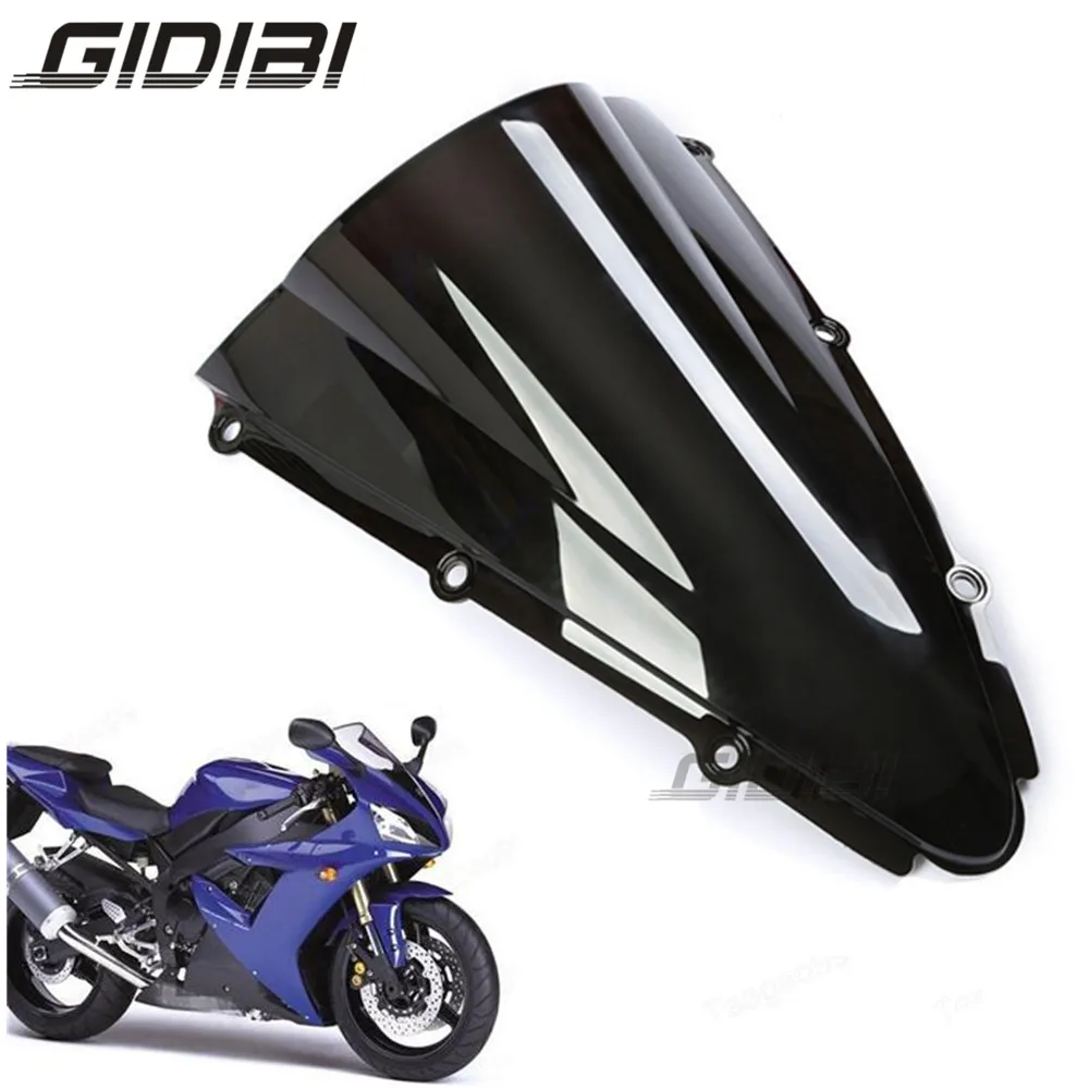 

Black Motorcycle Windscreen Windshield For Yamaha YZF R1 2000 2001 ABS Double Bubble 00-01