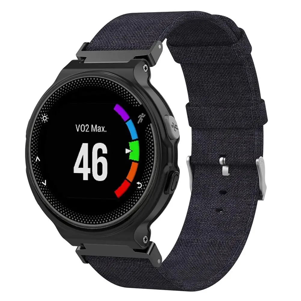 Для Garmin Forerunner 220 230 235 630 620 735 Смарт часы брезентовый спортивный ремешок наручный
