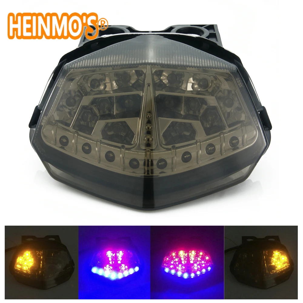 

For Kawasaki Ninja250R Ninja250 Ninja 250R 250 R EX250 2008-2012 Motorcycle Rear Tail Light Brake Turn Signals LED Lamp Lights