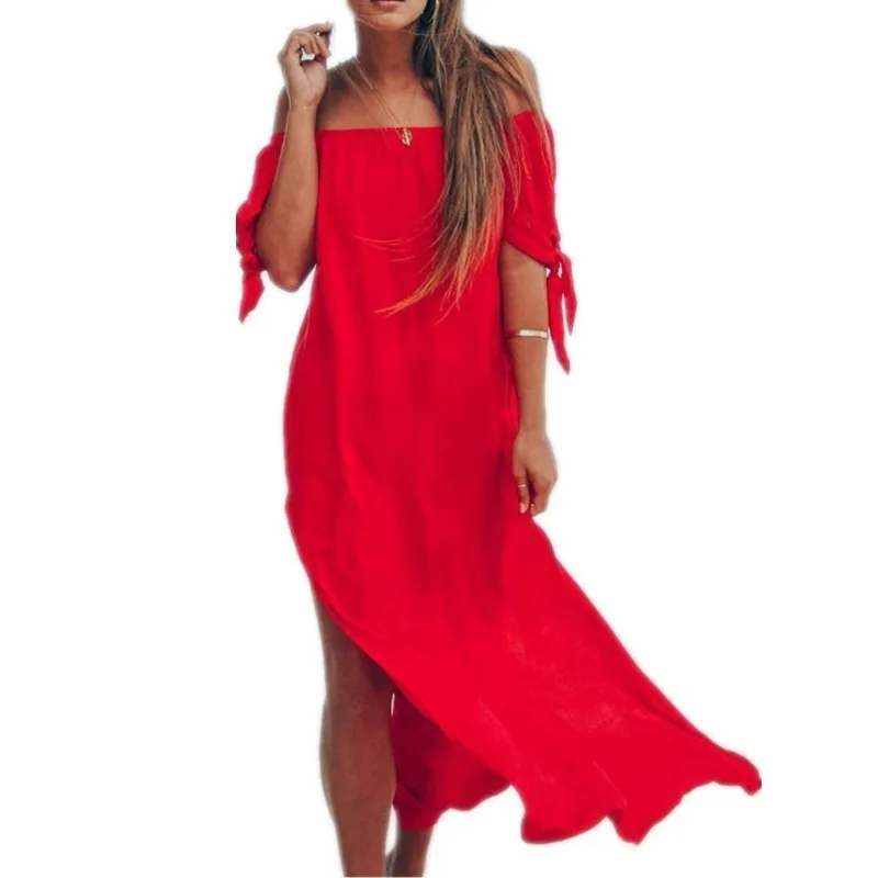 Bohemian Beach Dress Women Summer 2019 Chiffon Maxi Long Boho Dresses Vintage Sexy Off Shoulder Black Red Yellow Vestidos Robe Bohemian Beach Dress Women Summer 2019 Chiffon Maxi Long Boho Dresses Vintage Sexy Off Shoulder Black Red Yellow Vestidos Robe