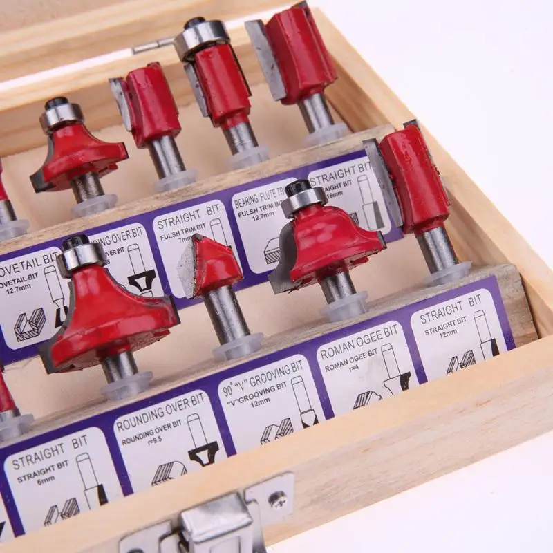 

15Pcs/set Milling Cutter Machine Tools Set Router Bit for Wood Cutter Carbide Shank Mill Milling Wood Cutters Tool Engraving