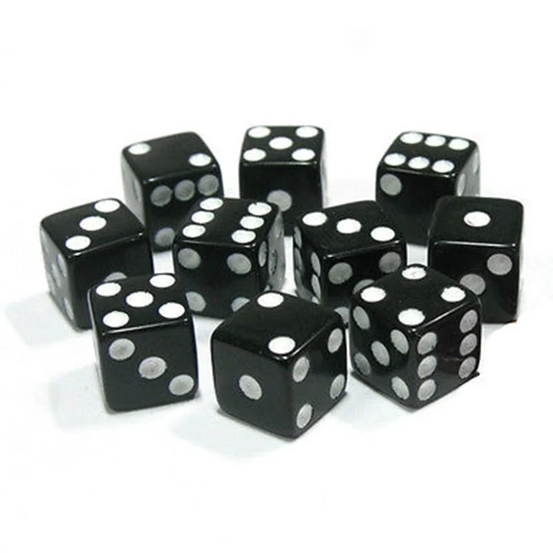 Кости Стандартный 10 шт кубики азартная игра игры аксессуары квадратный шестигранники Пластик