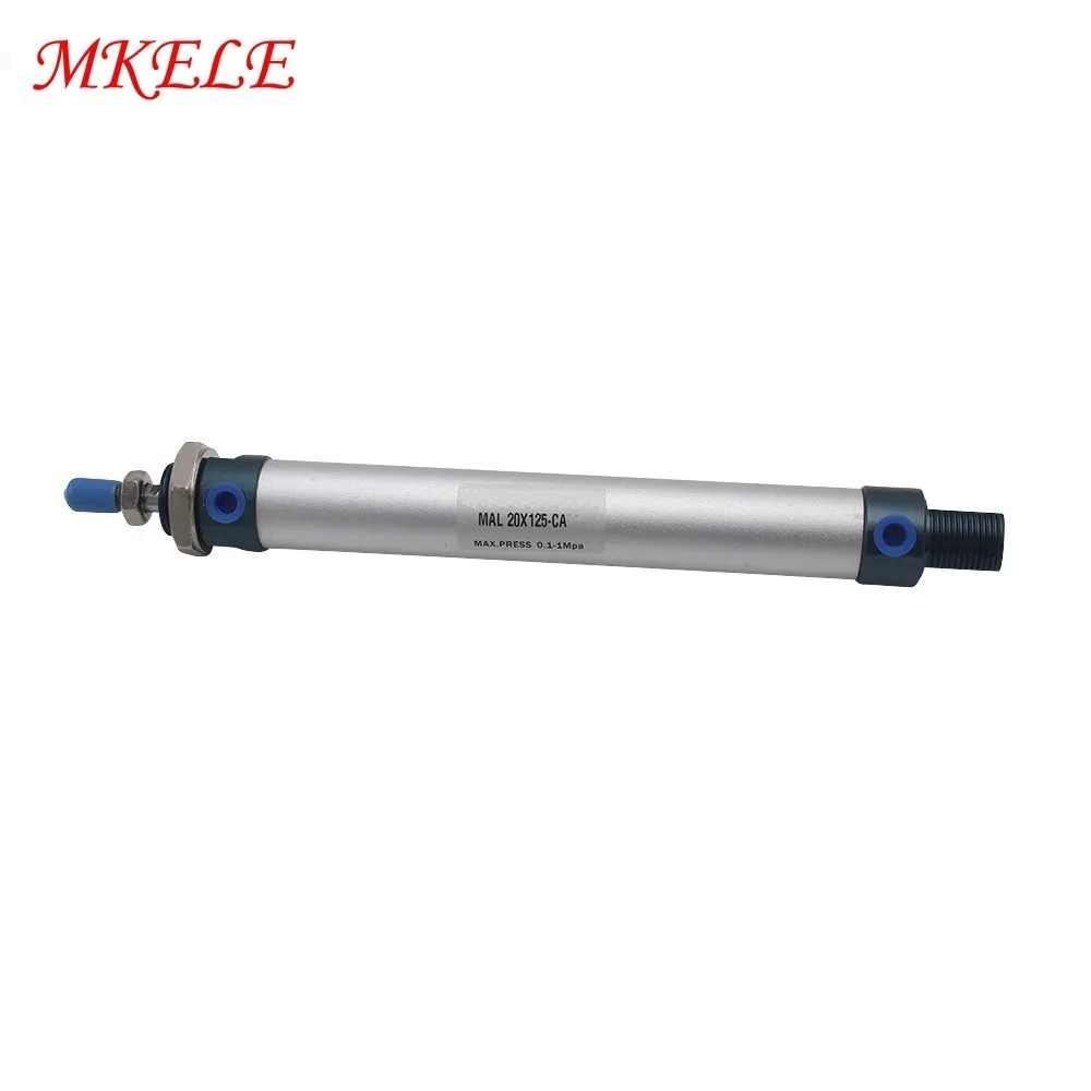 

Free Shipping Mini 20 Bore 125 Stroke Pneumatic Air Cylinders Double Acting Cylinder Fishtailing Shape Cylinders MAL20-125-CA