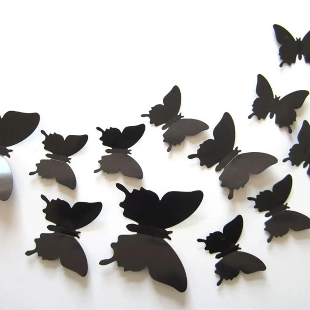 

Wall 12Pcs Decal Art Room Animal Modern 3D Hot Mural Removable Butterfly DIY Tape Decor Sticker