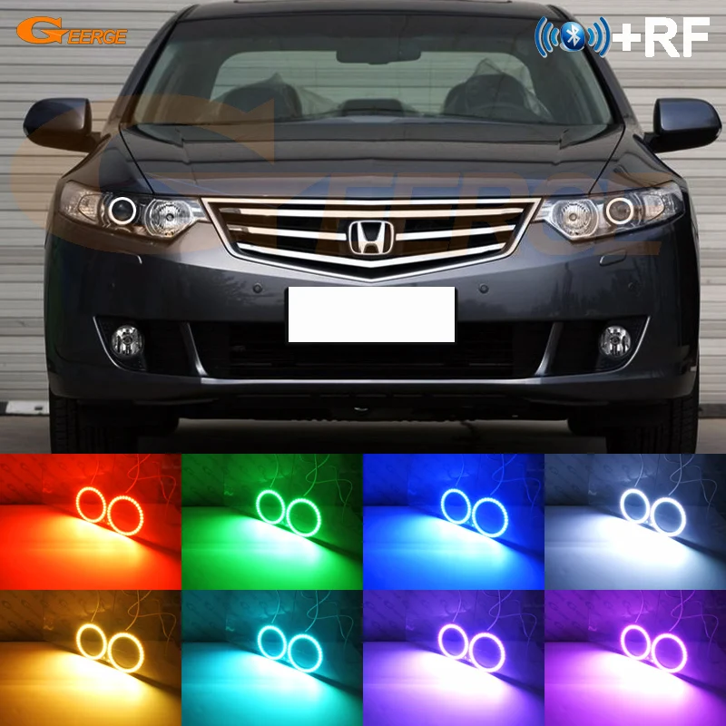 Для Honda SPIRIOR 2009 2010 2011 2012 2013 отличные RF контроллер Bluetooth мульти-Цвет ультра яркий RGB светодиодный Ангельские глазки комплект